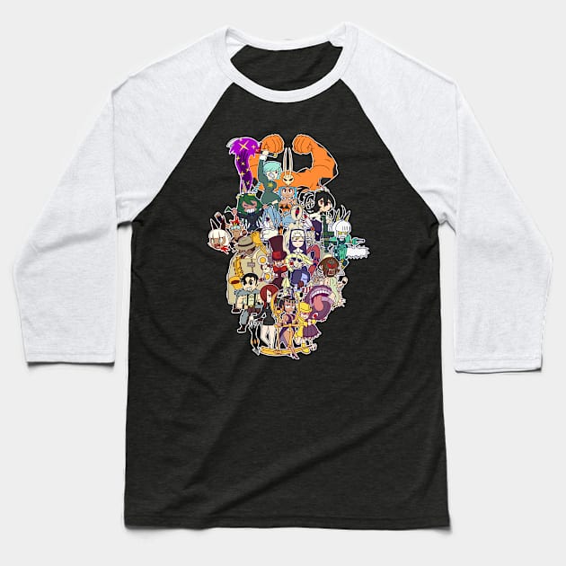 skullgirls encore cast Baseball T-Shirt by SuperPixelDude